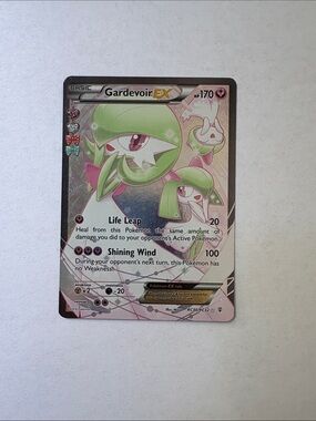 Pokemon Gardevoir EX Green Pink Holo Trading Card